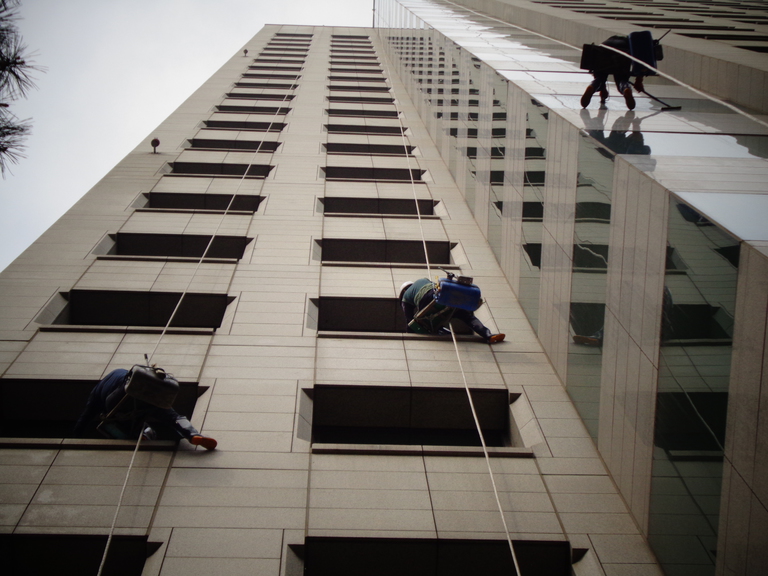 한국거래소 외벽청소
