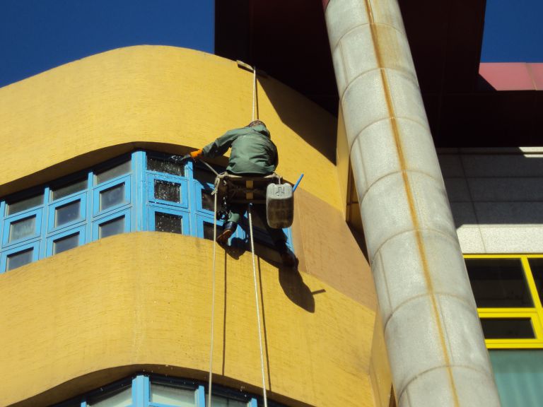 상현중학교 외벽청소